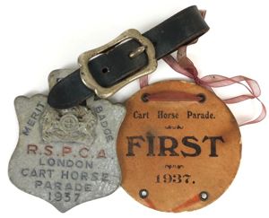 1937 R.S.P.C.A. London Cart Horse Parade Merit & First Prize …