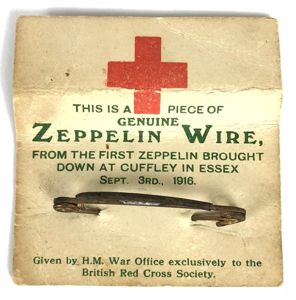 WW1 Wire from Zeppelin brought down at Cuffley Essex Sept …