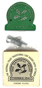 The National Trust Traditional Car Badge With Fitting Unused in …