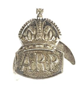 WW2 Air Raid Precautions ARP silver miniature badge by Charles …