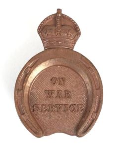WW1 On war service Farrier badge for supplying horseshoes to …