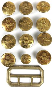 Royal Canadian Air Force Twelve RCAF Brass Buttons by C …