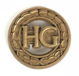 WW2 Home Guard Auxiliary Women's plastic economy issue badge