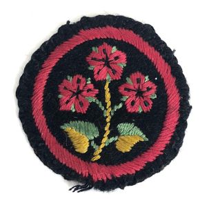 Girl Guides Scarlet Pimpernel flower patrol emblem felt cloth badge …