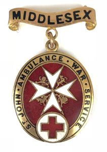 WW1 BRCS & Order of St John MIDDLESEX Overseas War …