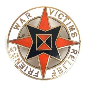 Friends War Victims Relief Committee Quakers Badge 1914-1918