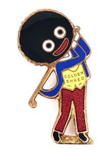 Robertsons pre war Jolly Golly golfer advertising badge MILLER 118