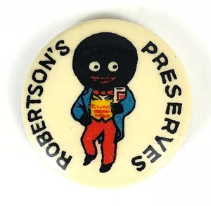 Robertson's Preserves Golly With Jar Advertising Tin Button Badge