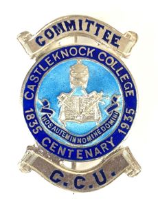 Castleknock College Union 1835 Centenary 1935 Silver Committee Badge Dublin, …