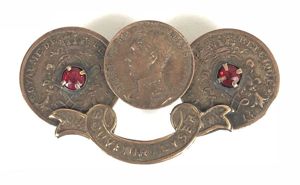 1914 -1918 Souvenir De L'Yser trench art battle brooch