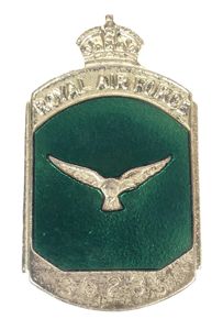 WW2 Royal Air Force RAF war workers numbered identification badge