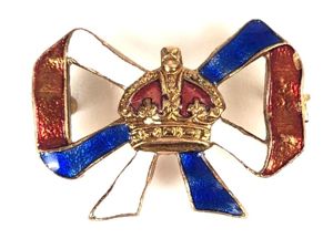 1937 Coronation George VI & Queen Elizabeth patriotic souvenir bow …
