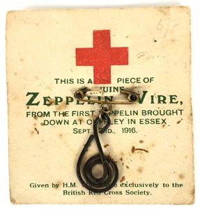 British Red Cross 1916 Zeppelin wire card backing sold to …