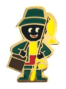 Robertsons 1990's Golly fisherman advertising badge