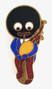 Robertsons Golly bagpiper white waistcoat advertising badge Fattorini & Sons …