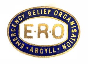 WW2 Emergency Relief Organisation Argyll Post Air Raid Welfare ERO …