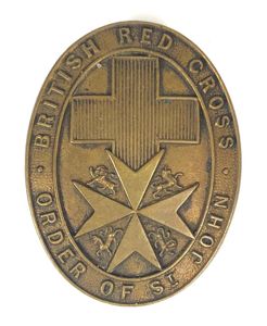 WW1 British Red Cross & Order of St John bronze …