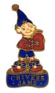 Enid Blyton Noddy character Chivers Jams advertising badge