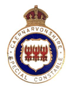 Caernarvonshire Special Constable police badge Wales