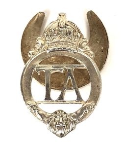 Territorial Army officially numbered silver TA badge circa 1938 to …