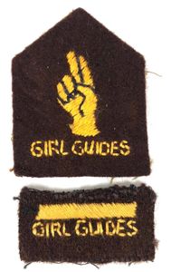 Girl Guides Brownie Golden Hand First & Second Class felt …