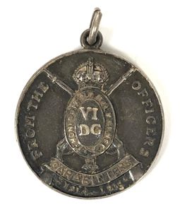 WW1 Carabiniers (6th Dragoon Guards) unofficial sllver medal attributed see …