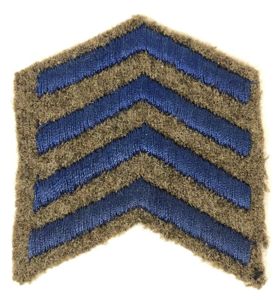 WW1 Overseas Service Chevrons four blue chevrons felt coth badge …