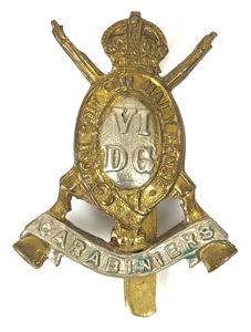 WW1 Carabiniers (6th Dragoon Guards) cap badge attributed see Code …