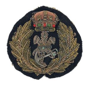 Royal Welsh Yacht Club bullion cloth cap badge, establishment 1847 …