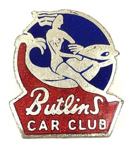 Butlins Car Club pin badge circa 1950's