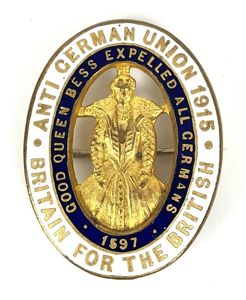 WW1 Anti German Union 1915 Britain for the British patriotic …