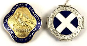 Royal Infirmary Edinburgh School of Nursing 1930 silver badge and …