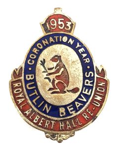 Butlins Beavers 1953 Coronation Year Royal Albert Hall re-union badge