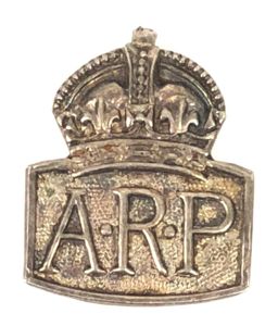 WW2 Air Raid Precautions silver miniature ARP pin badge by …