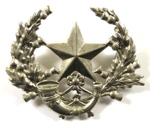 Cameronians (Scottish Rifles) glengarry cap badge c.1901 to 1968