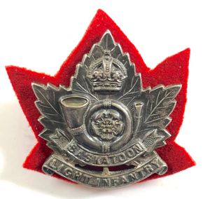 Saskatoon Light Infantry of Canada officers cap badge c.1924 to …