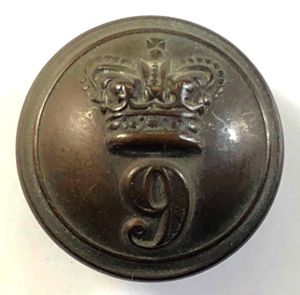 9th (East Norfolk) Regiment of Foot tunic button c.1855 to …