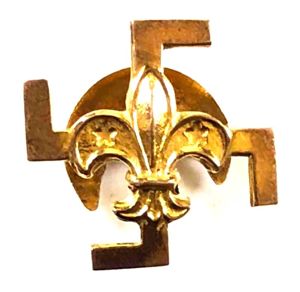 Boy Scouts 9 carat gold fleur de lys buttonhole thanks …