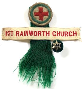 Boy Scouts Ambulance felt cloth badge 1st Rainworth Church title …