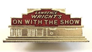 ON WITH THE SHOW song sheet music promotional badge H.W.Miller