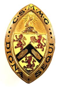 Chartered Society Medical Masseurs Gymnasts CSMMG union badge