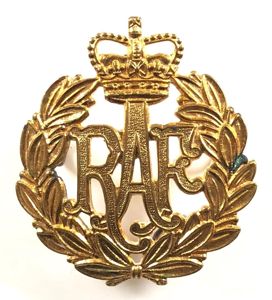 Royal Air Force post 1953 other ranks brass RAF cap …