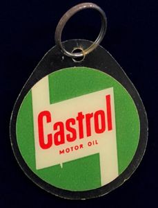 Castrol Motor Oil advertising key ring badge