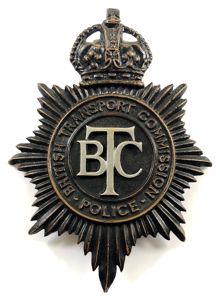 British Transport Commission Police BTC railway helmet plate c1949 to …