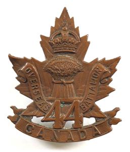 Canadian Expeditionary Force 44th Infantry Battalion CEF cap badge