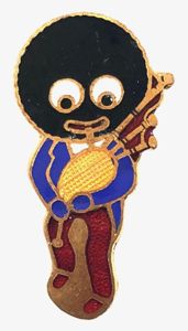 Robertsons Golly bagpiper white waistcoat advertising badge Marples & Beasley