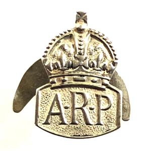 WW2 Air Raid Precautions 1939 silver miniature ARP badge by …