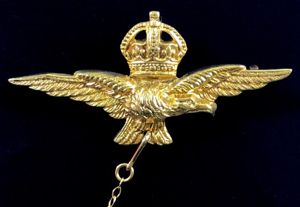 WW2 Royal Air Force officers field service hat badge sweetheart …