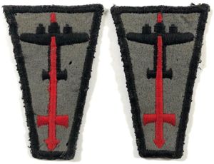 WW2 1st Anti Aircraft Division pair of felt cloth formation …