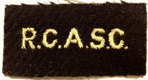 WW2 Royal Canadian Army Service Corps R.C.A.S.C. shoulder title felt …
